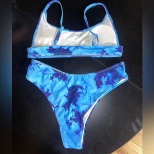 Shein two piece tie dye bikini swimsuit sz medium swim